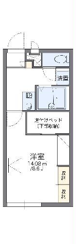 レオパレスレインボーランド・107号室の間取り
