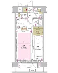ミルーナヒルズ舎人Ｃ’ｓ　ＣＯＬＬＥＣＴＩＯＮ・803号室の間取り