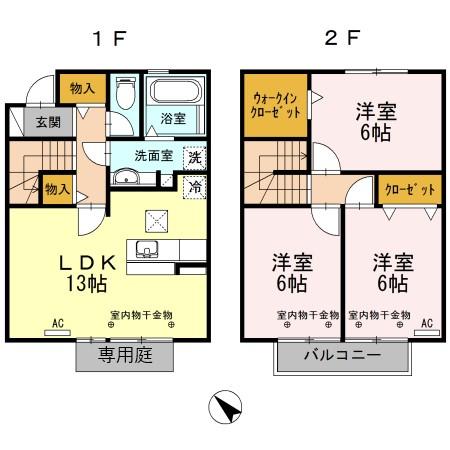 アリエッタ B棟の間取り