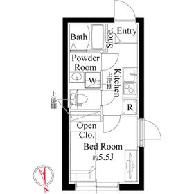 ルーム馬込・0401号室の間取り