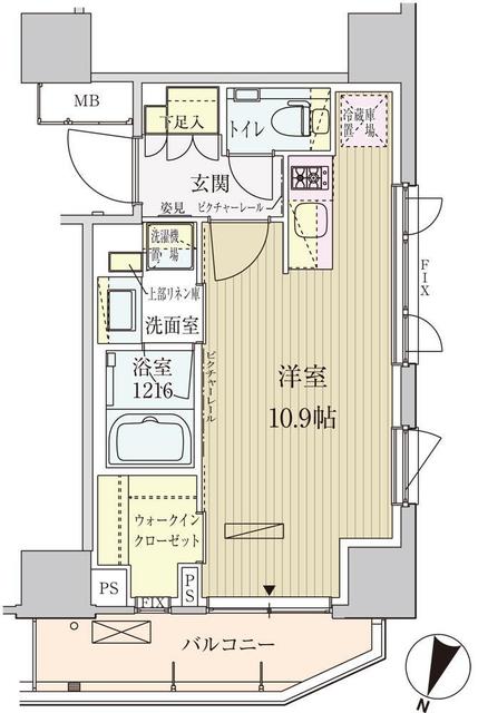 パークアクシス赤坂見附・206号室の間取り