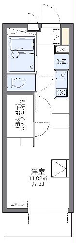 レオパレスフォンターナ内本町の間取り