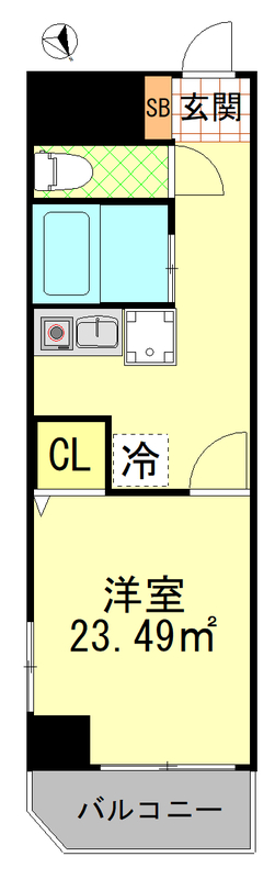 西蒲田さんろーどダイヤモンドマンションの間取り