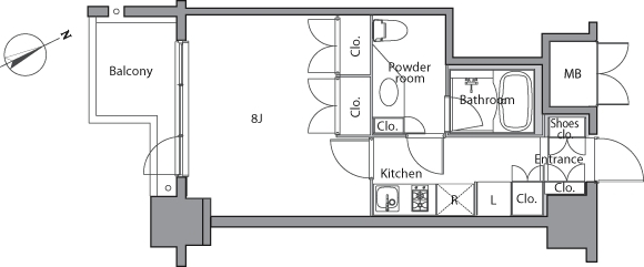 麻布台レジデンス・1002号室の間取り