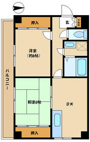 ユーシン元住吉・202号室の間取り