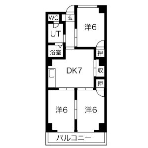 GKT759※1年間家賃10,000円ダウン&FR1か月&初回保証料無料&保険の間取り