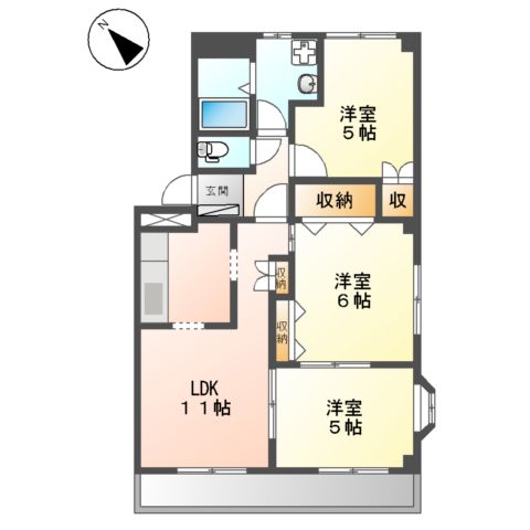 グレイス中後の間取り