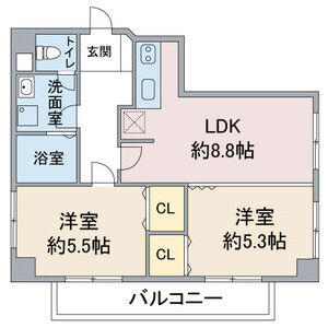 WISTERIA社台L.Hの間取り
