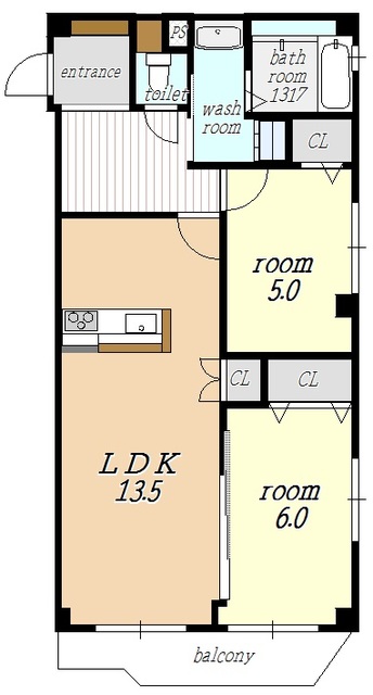 マンション雅の間取り