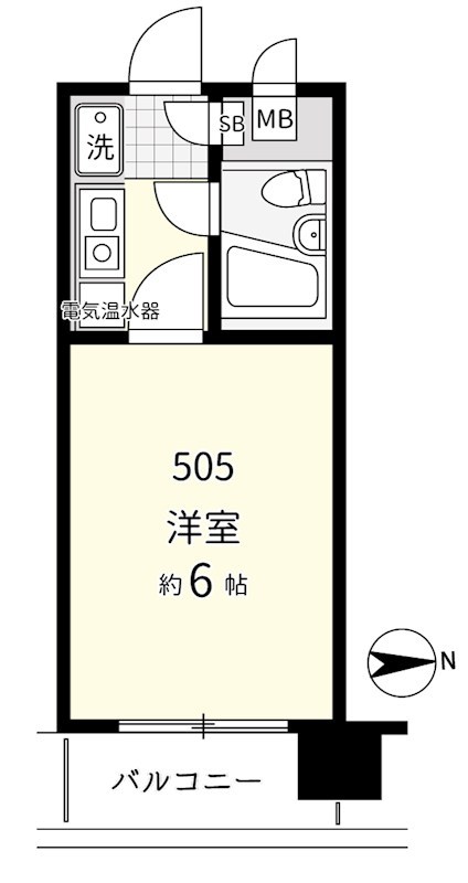 アーバンヒルズ福生・505号室の間取り