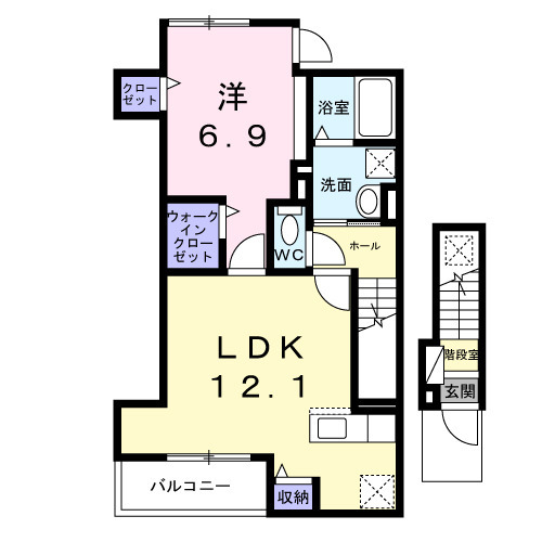 マーレ長崎・02010号室の間取り