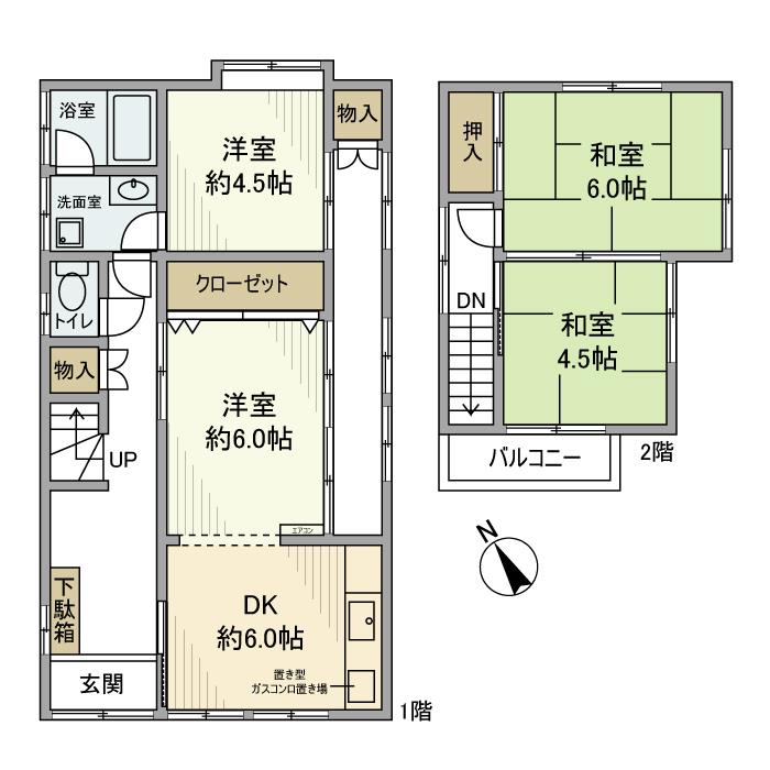 高津戸建の間取り