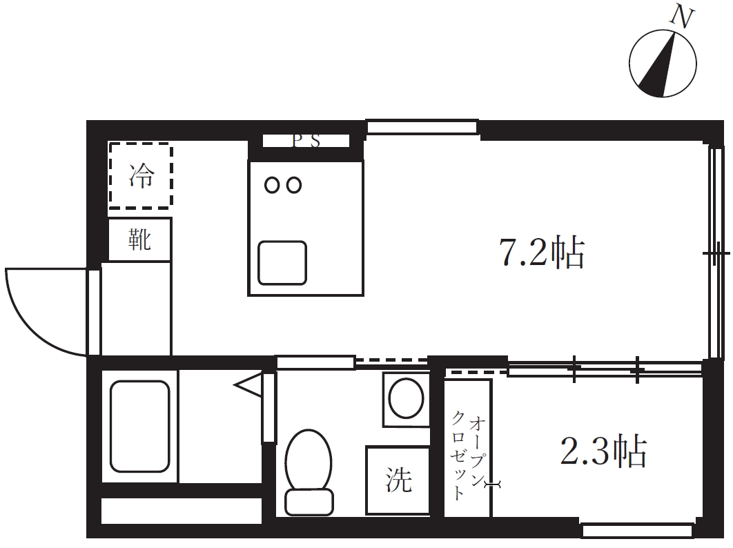 アピチェ南千住A棟・0302号室の間取り
