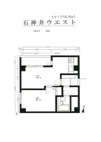 石神井ウエスト・206号室の間取り