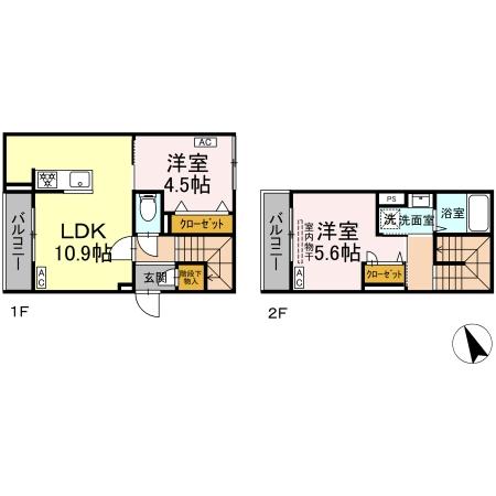 (仮称)足立区皿沼1丁目PJ・203号室の間取り