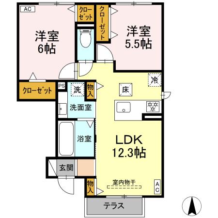 Honey Nest B棟の間取り