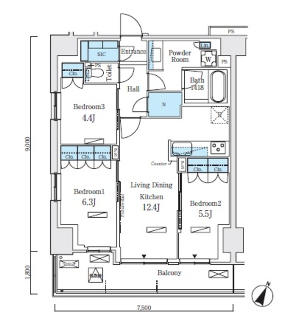 ロイヤルパークス赤羽ノースの間取り
