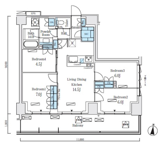 ロイヤルパークス赤羽ノースの間取り