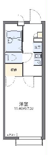 レオパレスタートルクレインⅡの間取り