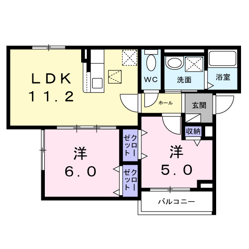 ラヴィアンローズの間取り