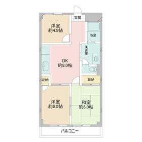 レジデンス白岡・203号室の間取り