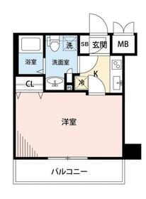ガラ・グランディ西新宿・708号室の間取り