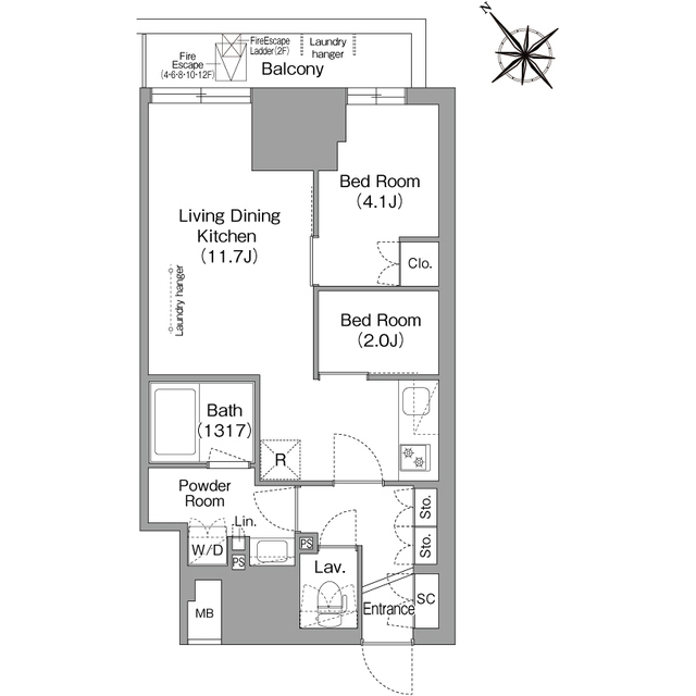 コンフォリア・リヴ東池袋の間取り