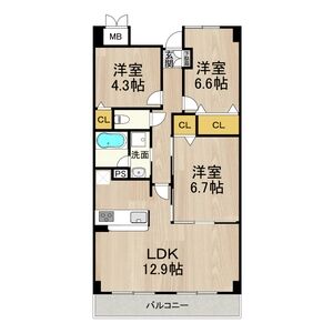 インプルーブ緑地公園の間取り
