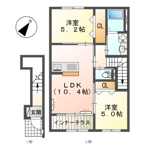ルート1サイドの間取り