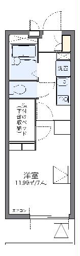 レオパレスグリーンフォレストの間取り