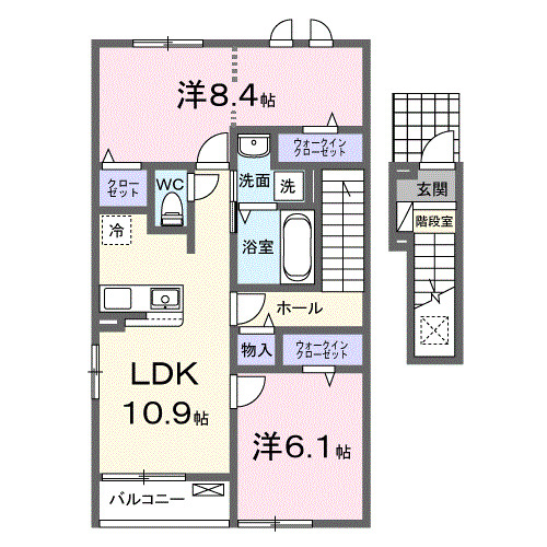 カリーノⅧ・02040号室の間取り