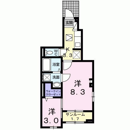 グランテラスBの間取り
