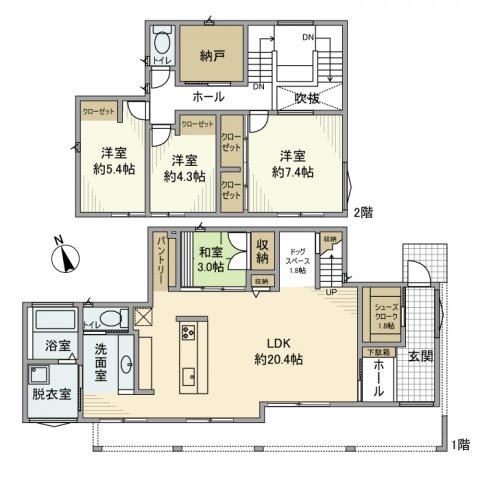 大坂町戸建の間取り