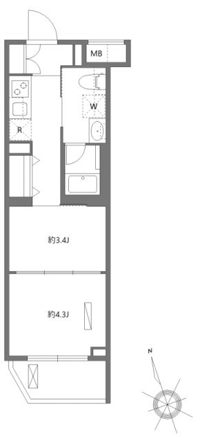 アンベリール墨田Ⅱの間取り