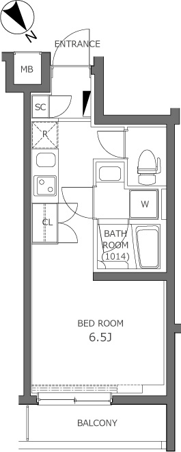 プレミアムキューブ不動前の間取り