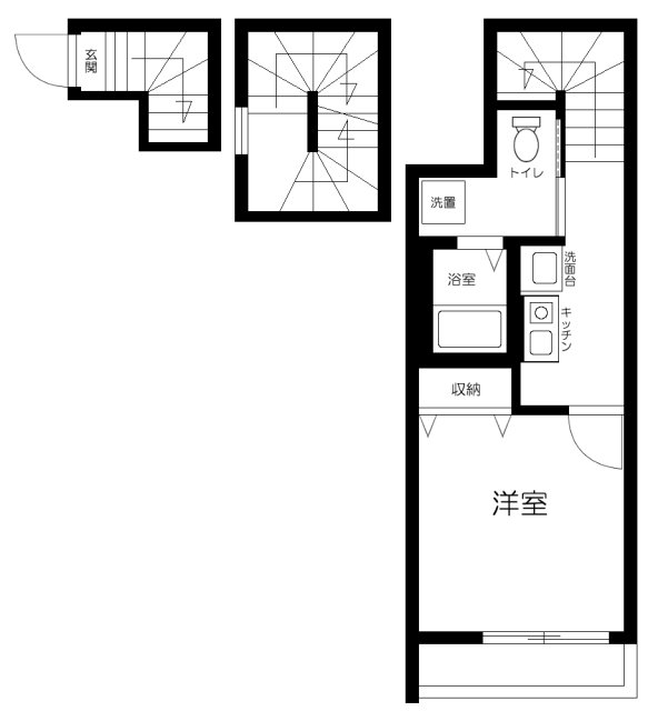 コクーン北町・301号室の間取り