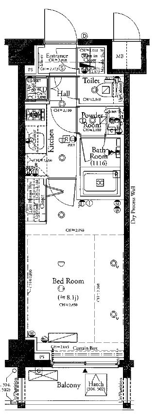 ｺﾝｼｪﾘｱ目白 THE GRAND RESIDENCE・304号室の間取り