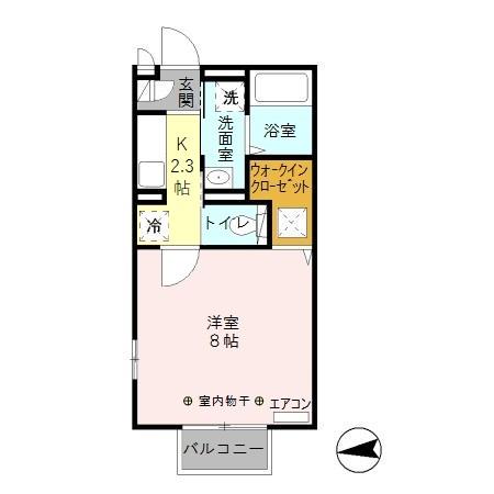 シャルマン・001号室の間取り