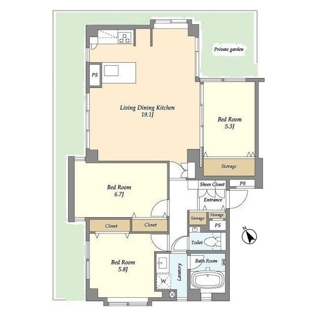 高輪ハイツの間取り
