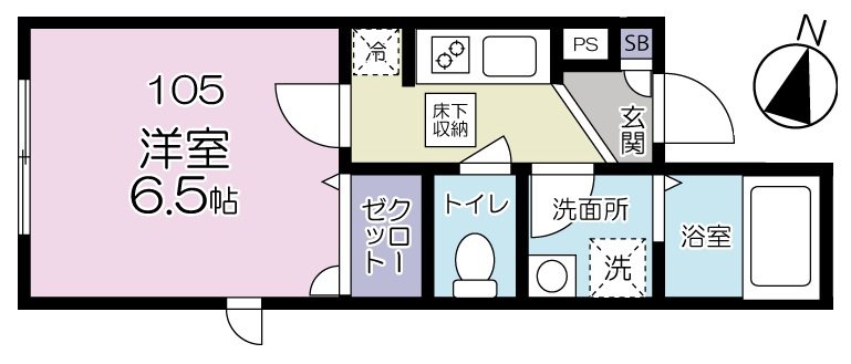 H＆Aプログレス・105号室の間取り
