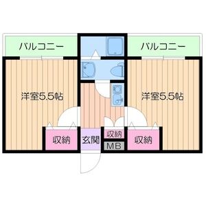 グリーンコート★初期費用1,600円で入居キャンペーン!★の間取り