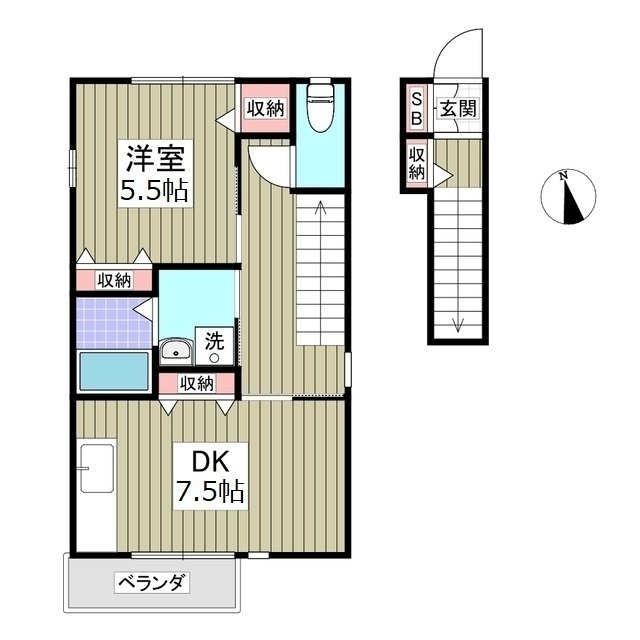 スクエア駅南B棟の間取り
