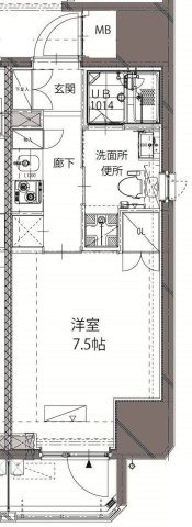 ベルジューレ神保町・801号室の間取り