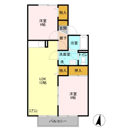 コーポサツキ Bの間取り