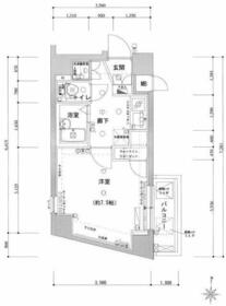 アデッソ旗の台・401号室の間取り