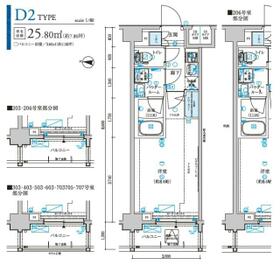 メインステージ森下駅前・0705号室の間取り