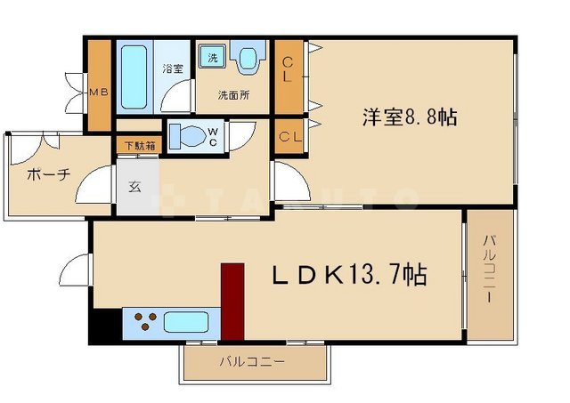 エル・セレーノ九条の間取り