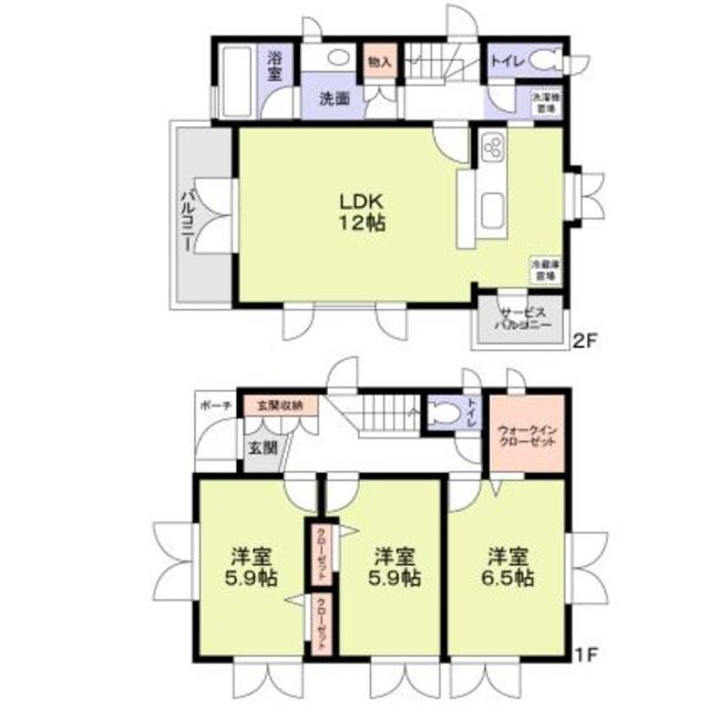 世田谷区新町１丁目貸家・1号室の間取り