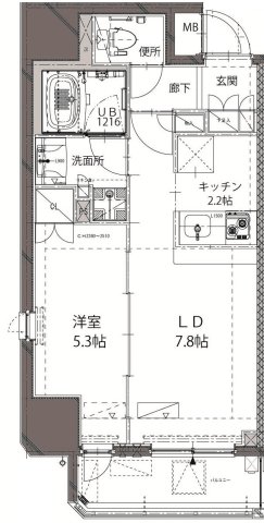 ベルジューレ神保町・602号室の間取り