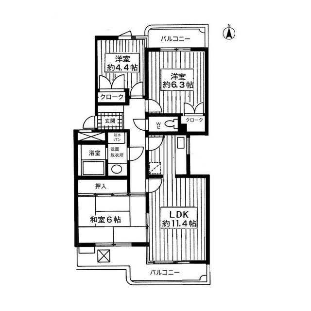 メゾン白亜館の間取り